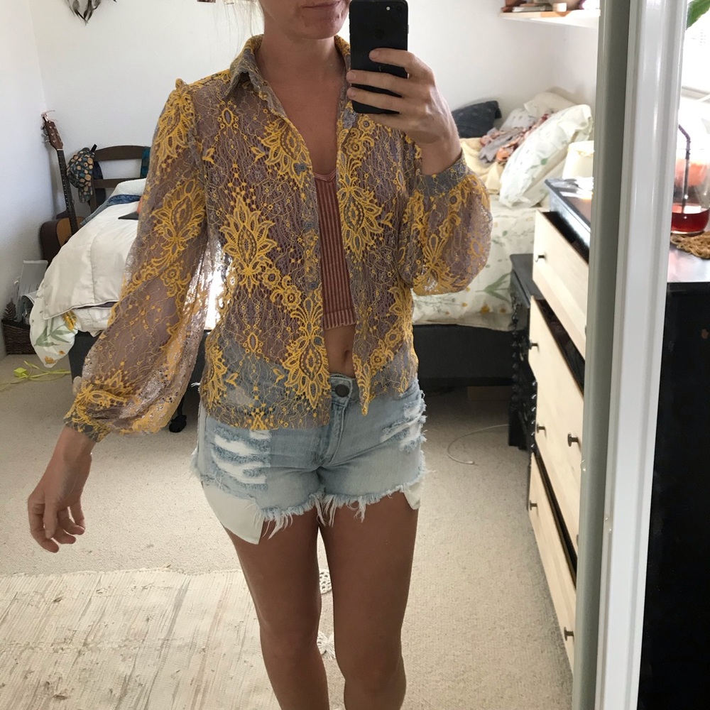 Nasty Gal lace blouse